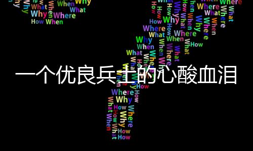 兵士一个优良泪养的心酸血成史
